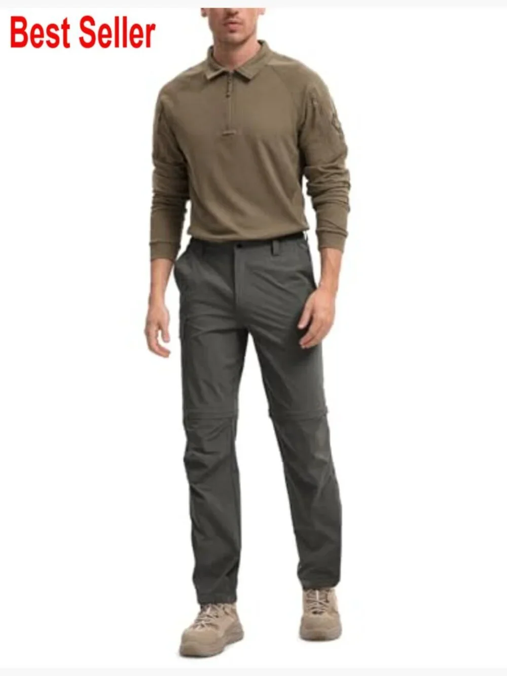 Convertible Hiking Pants Quick-Dry Water-Resistant Lightweight Zip-Off